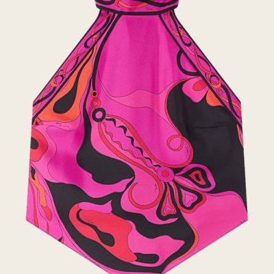 Pucci Orchidee-Print Sleeveless Silk Top - Image 1