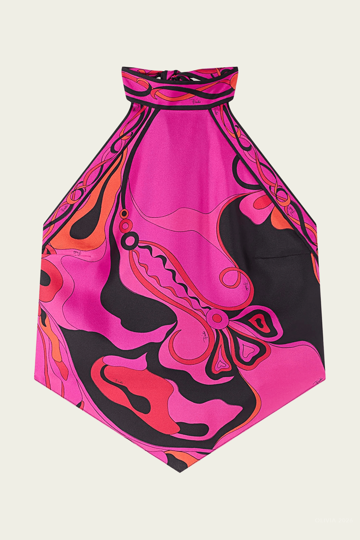 Pucci Orchidee-Print Sleeveless Silk Top - Image 1