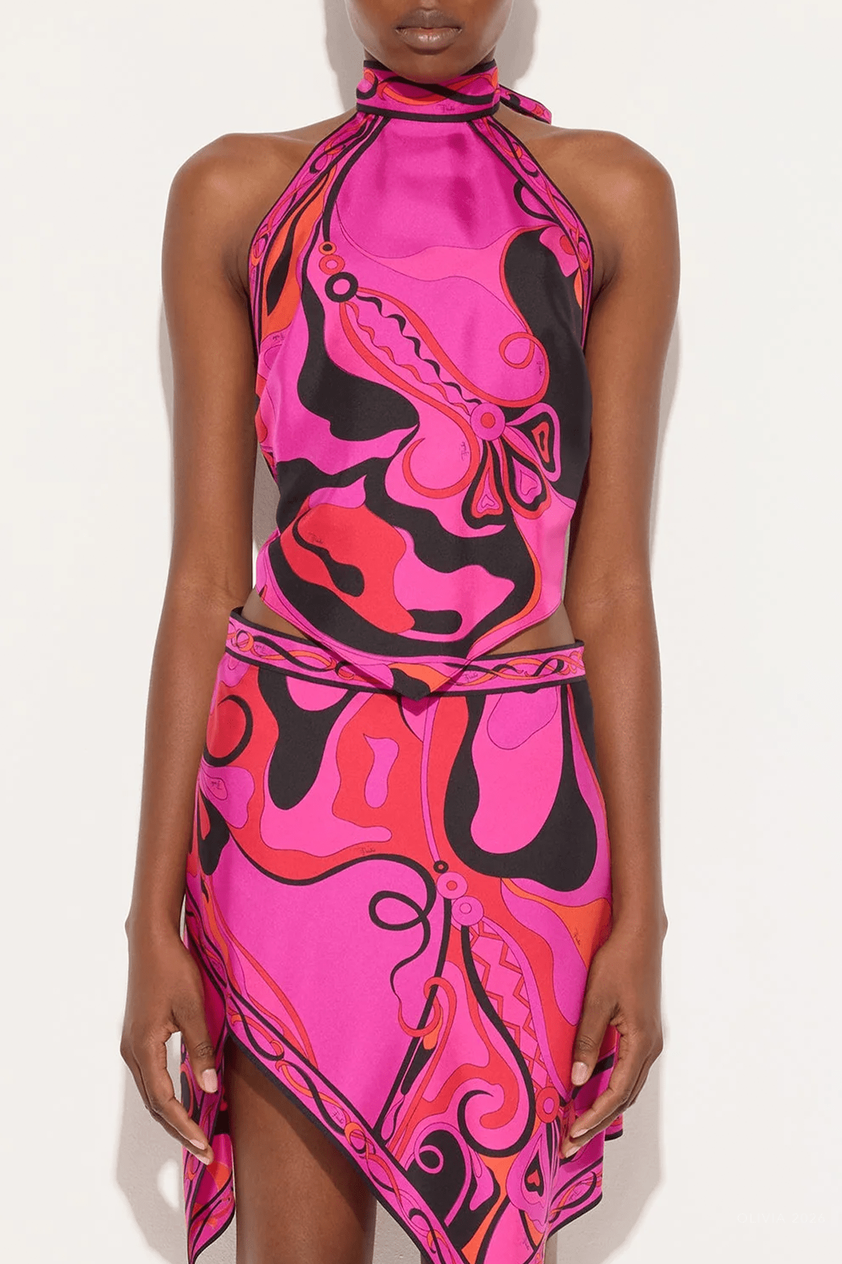 MNPUCC051026011114136_2 Pucci Orchidee-Print Sleeveless Silk Top - Image 2