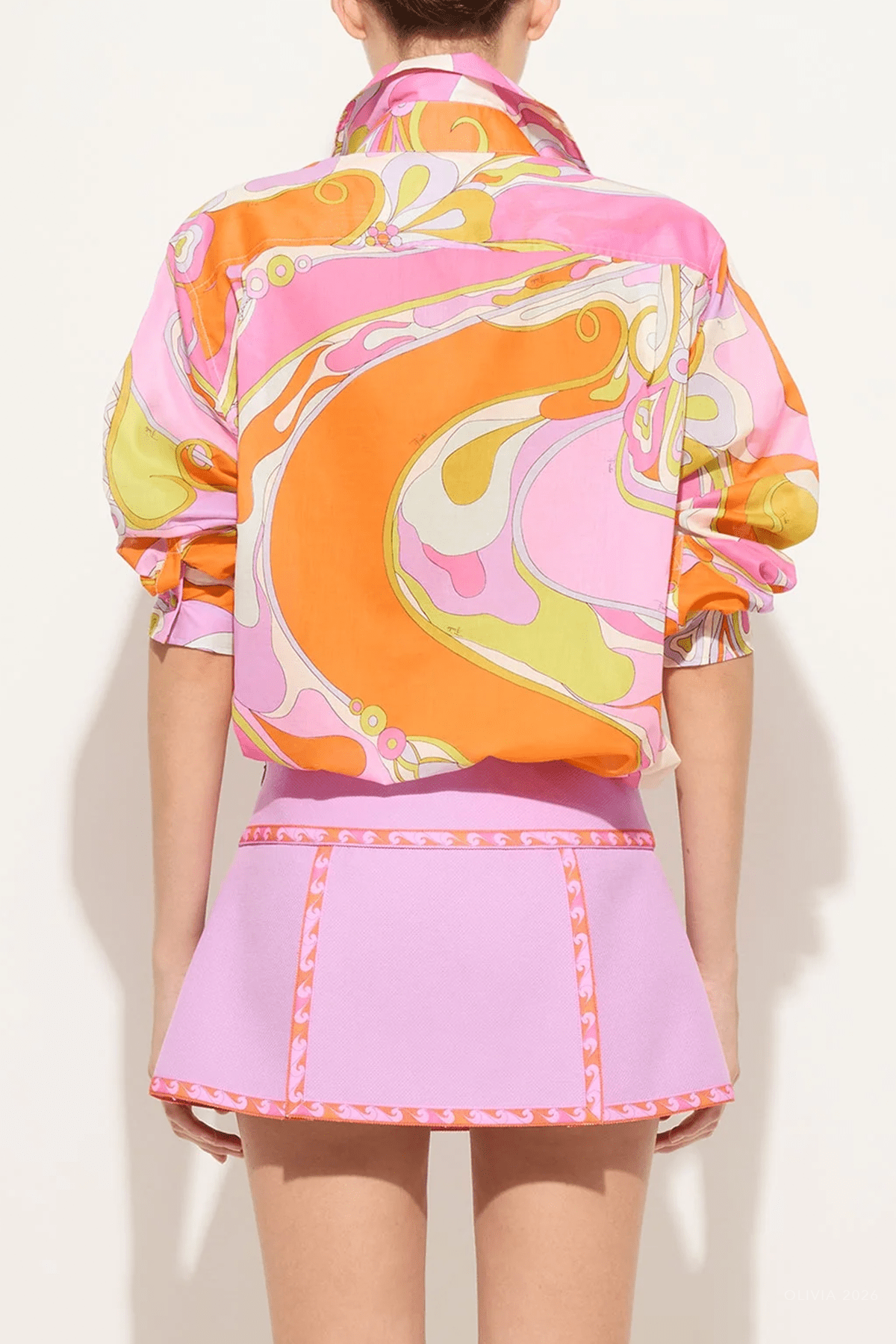 Pucci Orchidee-Print Long-Sleeve Cotton Shirt - Image 3