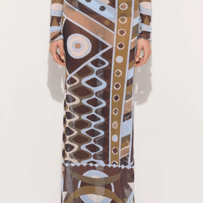 Pucci Vivara-Print Long Tulle Skirt - Image 2