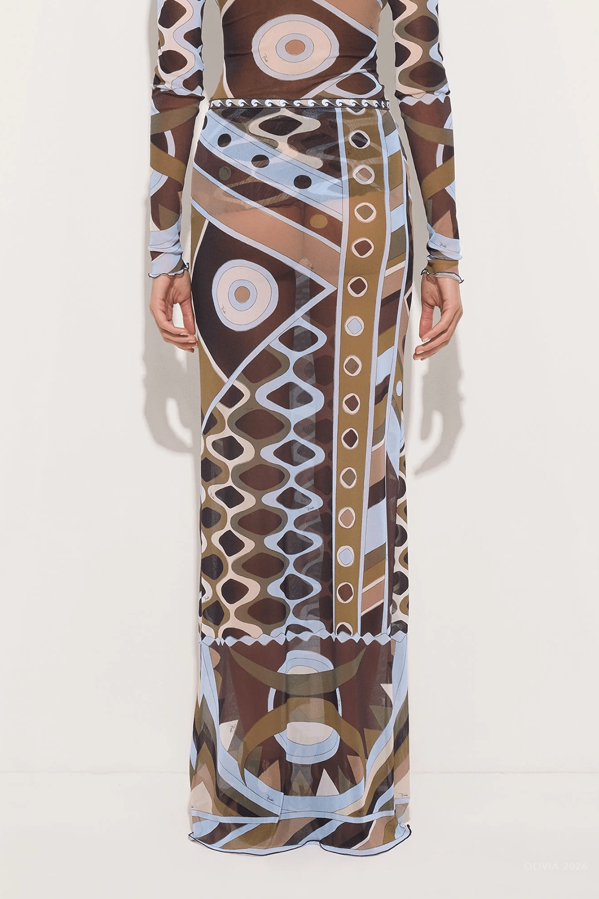 MNPUCC051026011114141_3 Pucci Vivara-Print Long Tulle Skirt - Image 3
