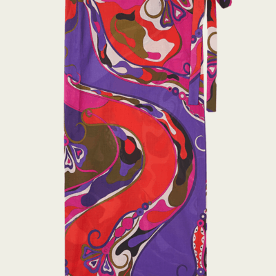 Pucci Orchidee-Print Pareo Skirt - Image 1
