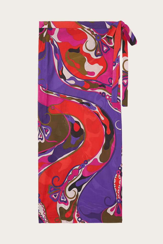Pucci Orchidee-Print Pareo Skirt - Image 1