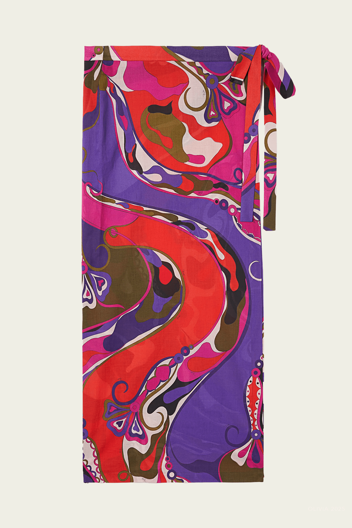 Pucci Orchidee-Print Pareo Skirt - Image 1