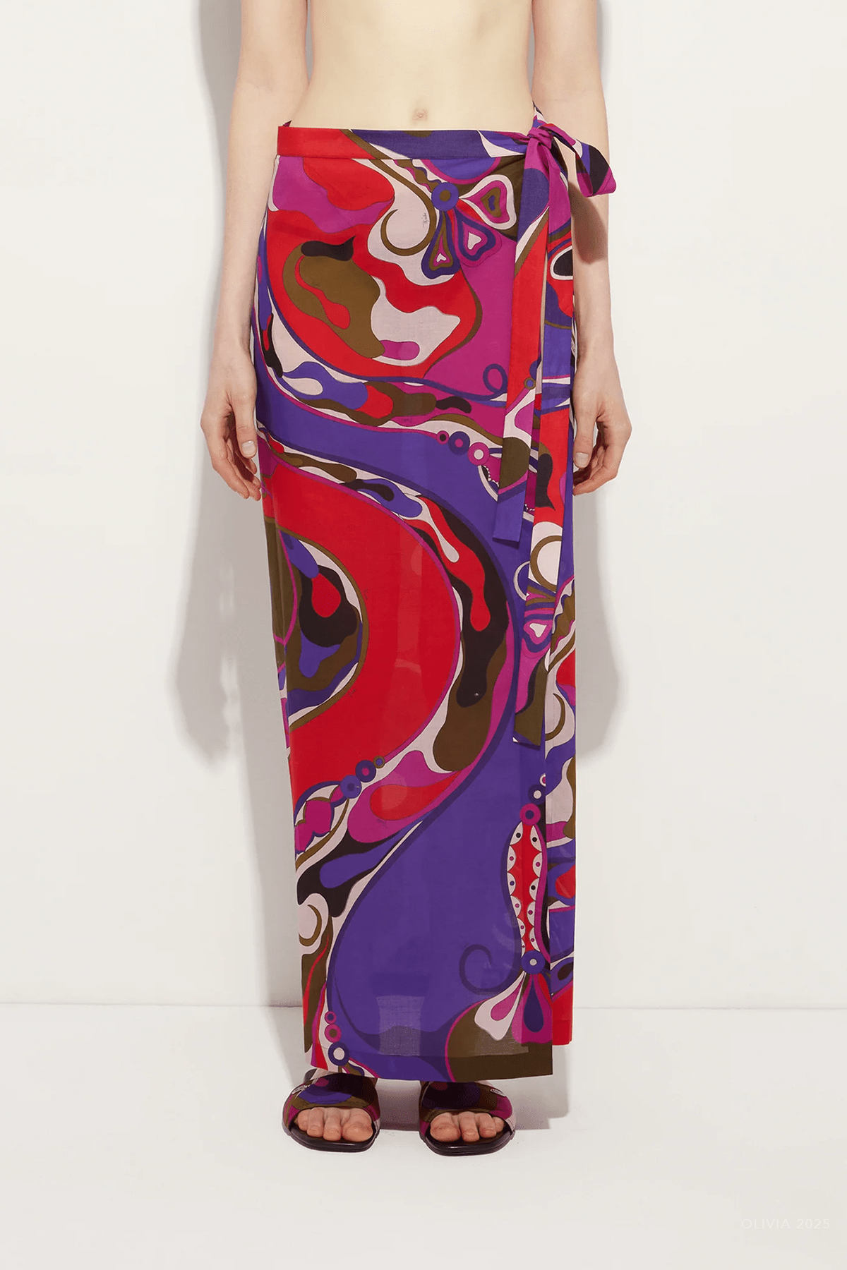MNPUCC051026011114143_2 Pucci Orchidee-Print Pareo Skirt - Image 2