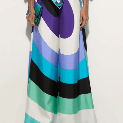 Pucci Iride Macro-Print Silk Trousers - Image 2