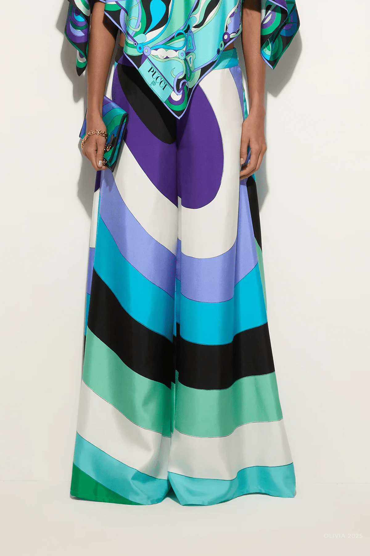 MNPUCC051026011114145_2 Pucci Iride Macro-Print Silk Trousers - Image 2