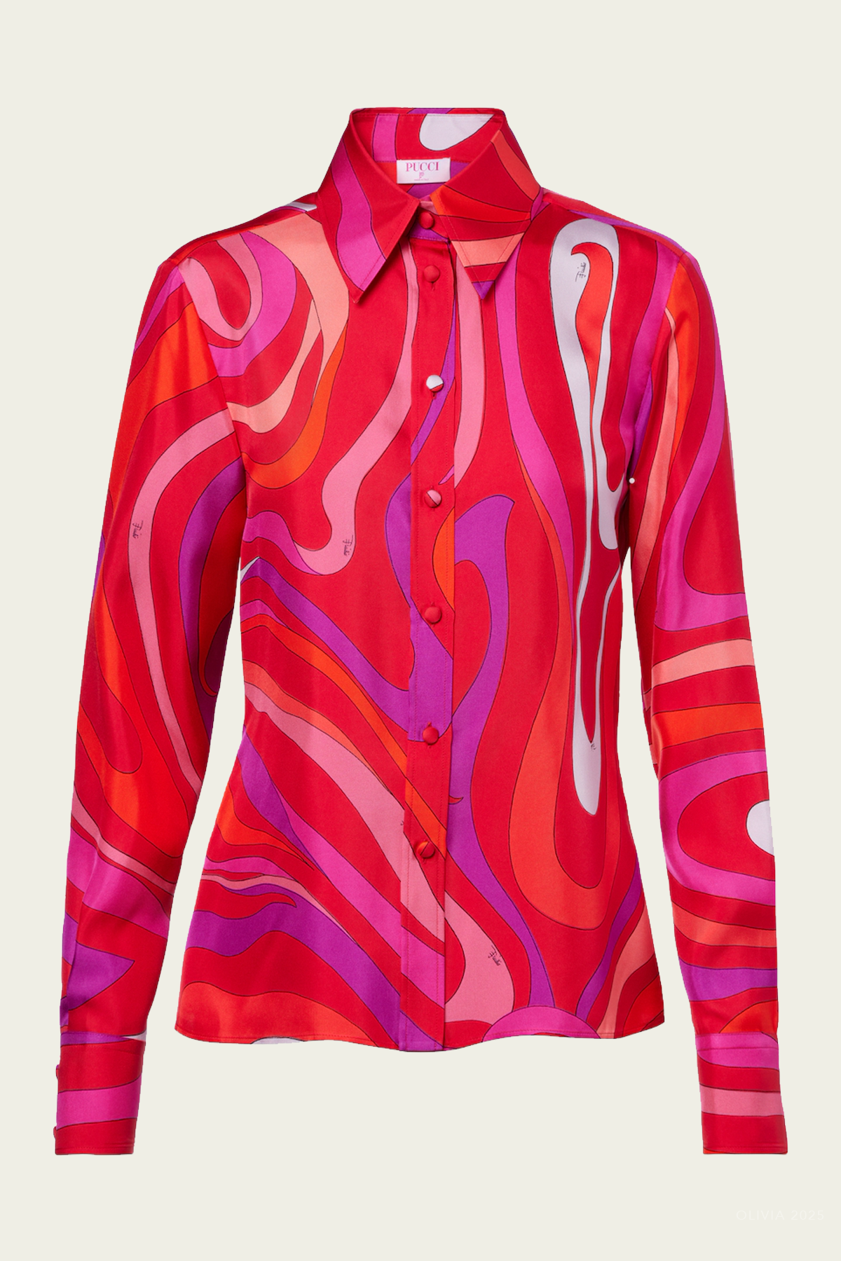 Pucci Marmo-Print Silk Shirt - Image 1