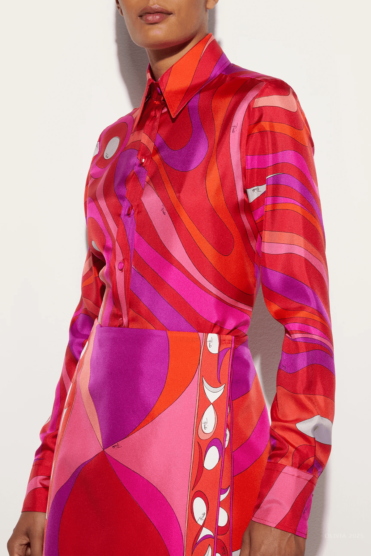 MNPUCC051026011114146_2 Pucci Marmo-Print Silk Shirt - Image 2