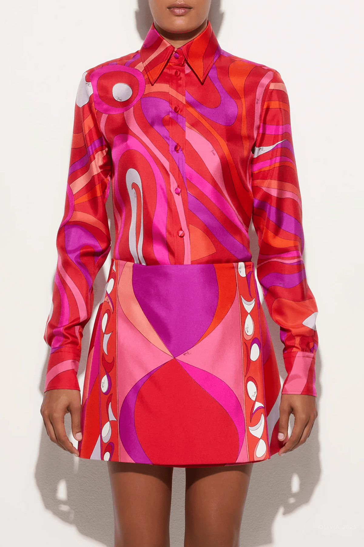 MNPUCC051026011114146_3 Pucci Marmo-Print Silk Shirt - Image 3