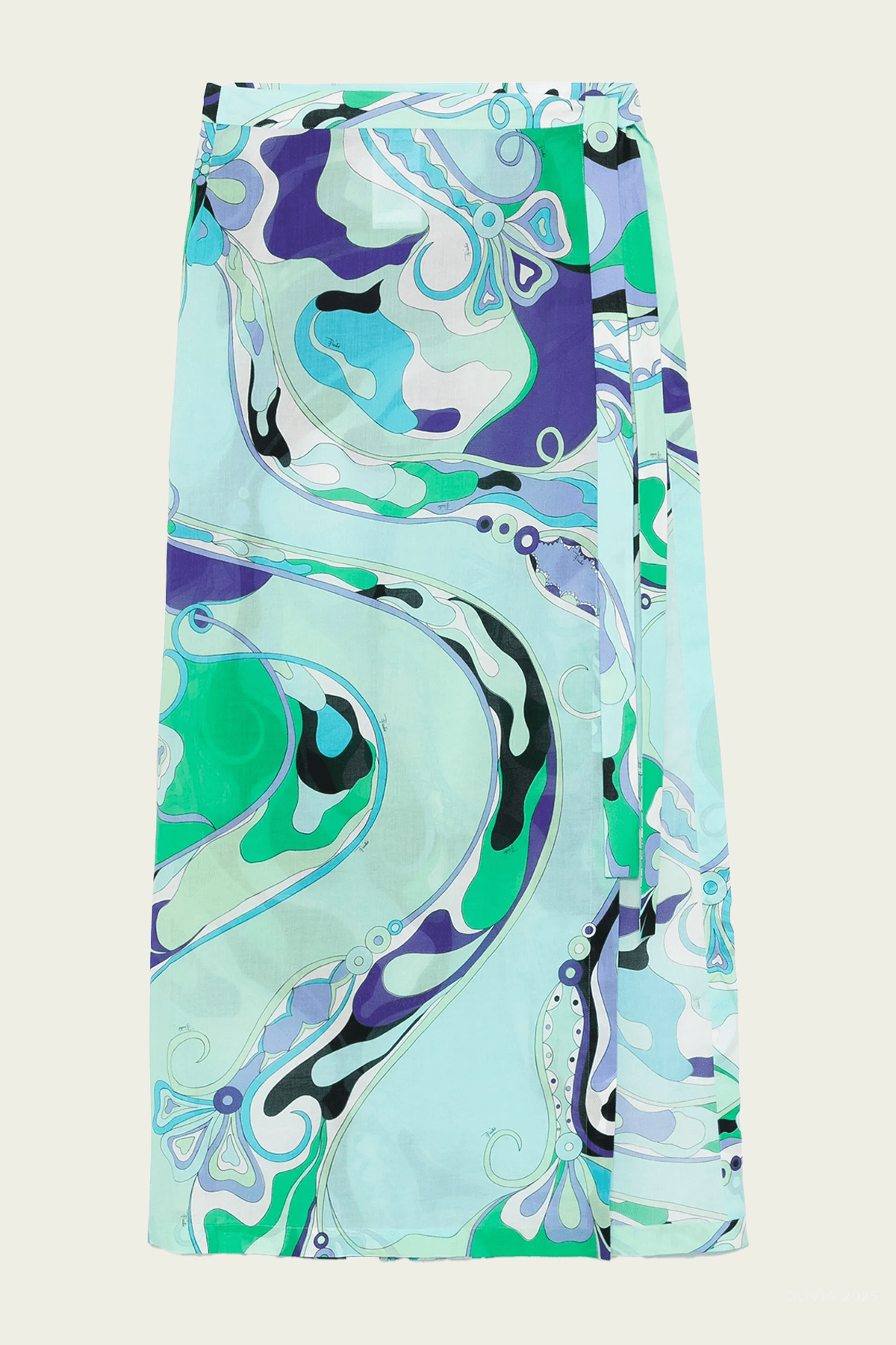 Pucci Orchidee-Print Long Skirt - Image 1
