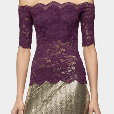 Rabanne Short-Sleeve Layered Lace Top - Image 2