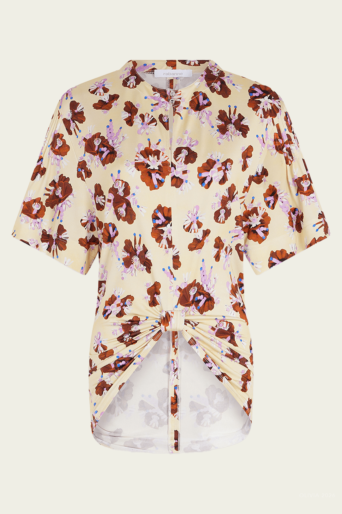 Rabanne Short-Sleeve Floral Top - Image 1
