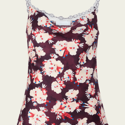 Rabanne Floral Patterned Silk Top - Image 1