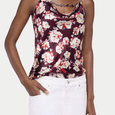 Rabanne Floral Patterned Silk Top - Image 2