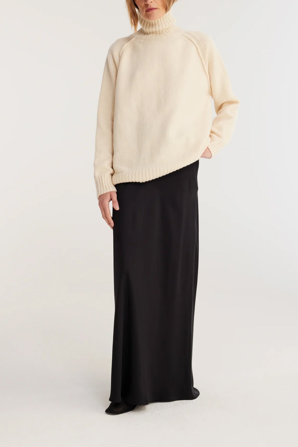 MNROHE051026013526312_2 Rohe Long Satin Skirt - Image 2