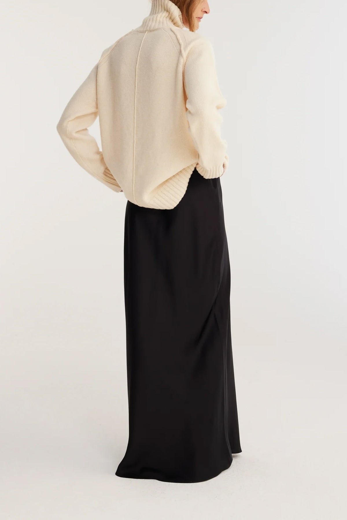 MNROHE051026013526312_3 Rohe Long Satin Skirt - Image 3