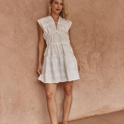 Sass Ivie Embroidered Tie Dress - Image 2