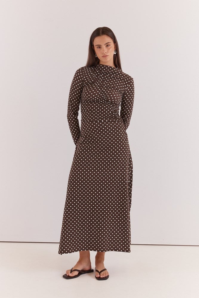 MNSASS211026013249038_2 Sass Ashini Long Sleeved Ruched Dress - Image 2