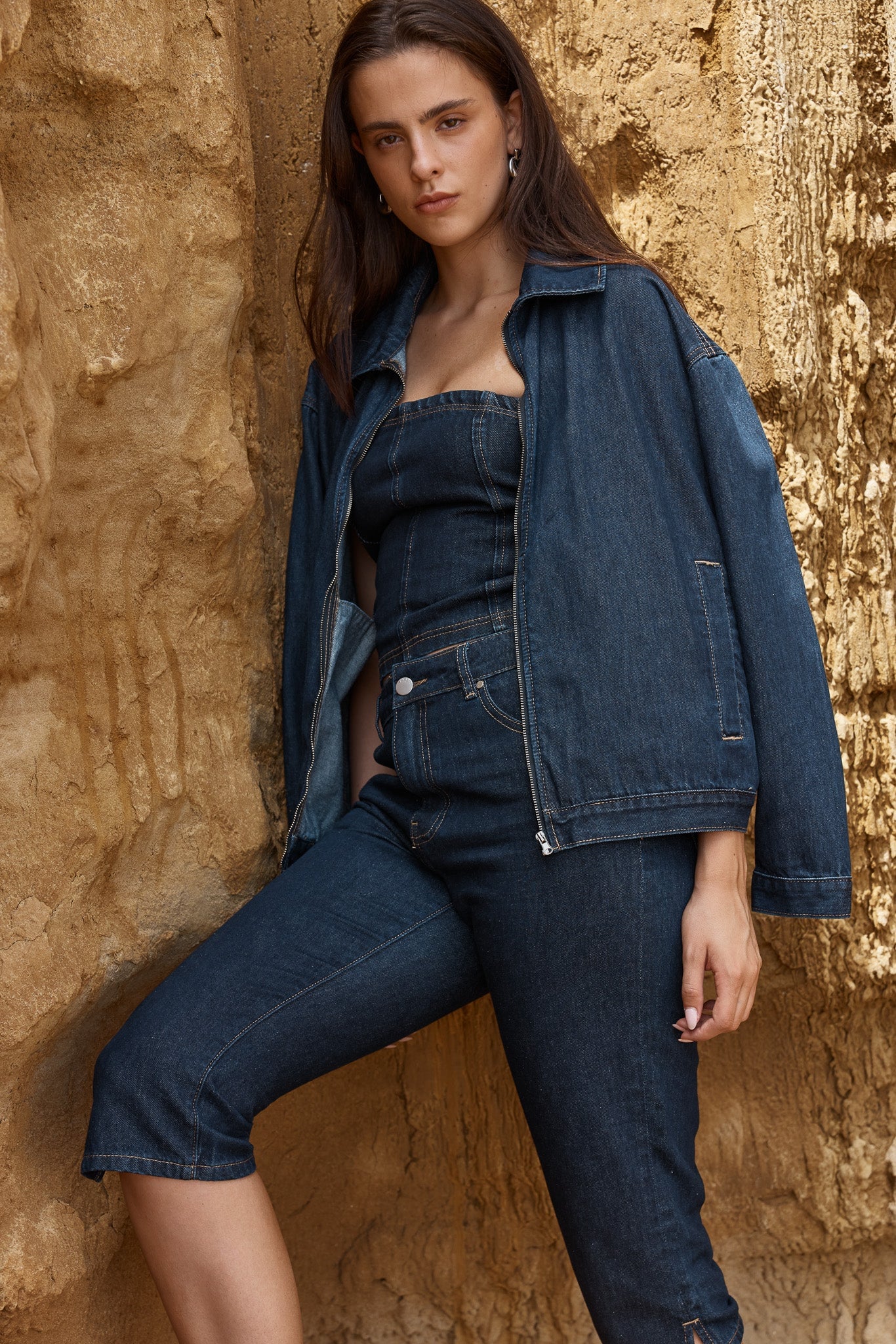 Sass Kumi Zip Denim Jacket - Image 1