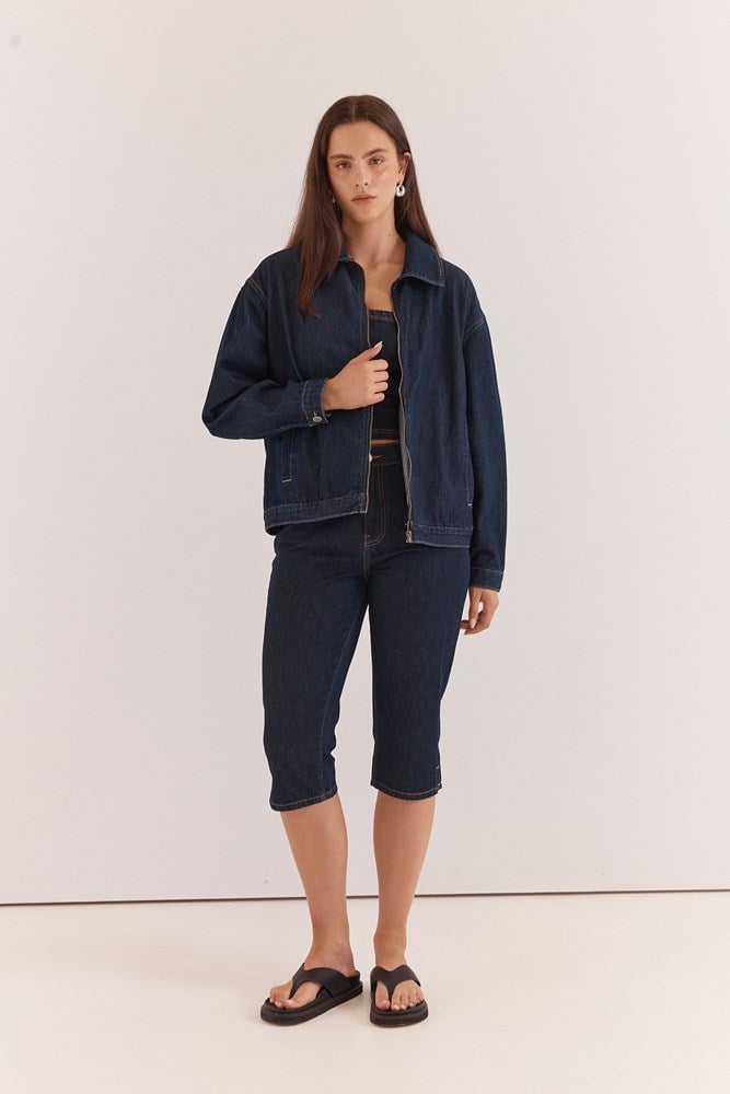 Sass Kumi Zip Denim Jacket - Image 2