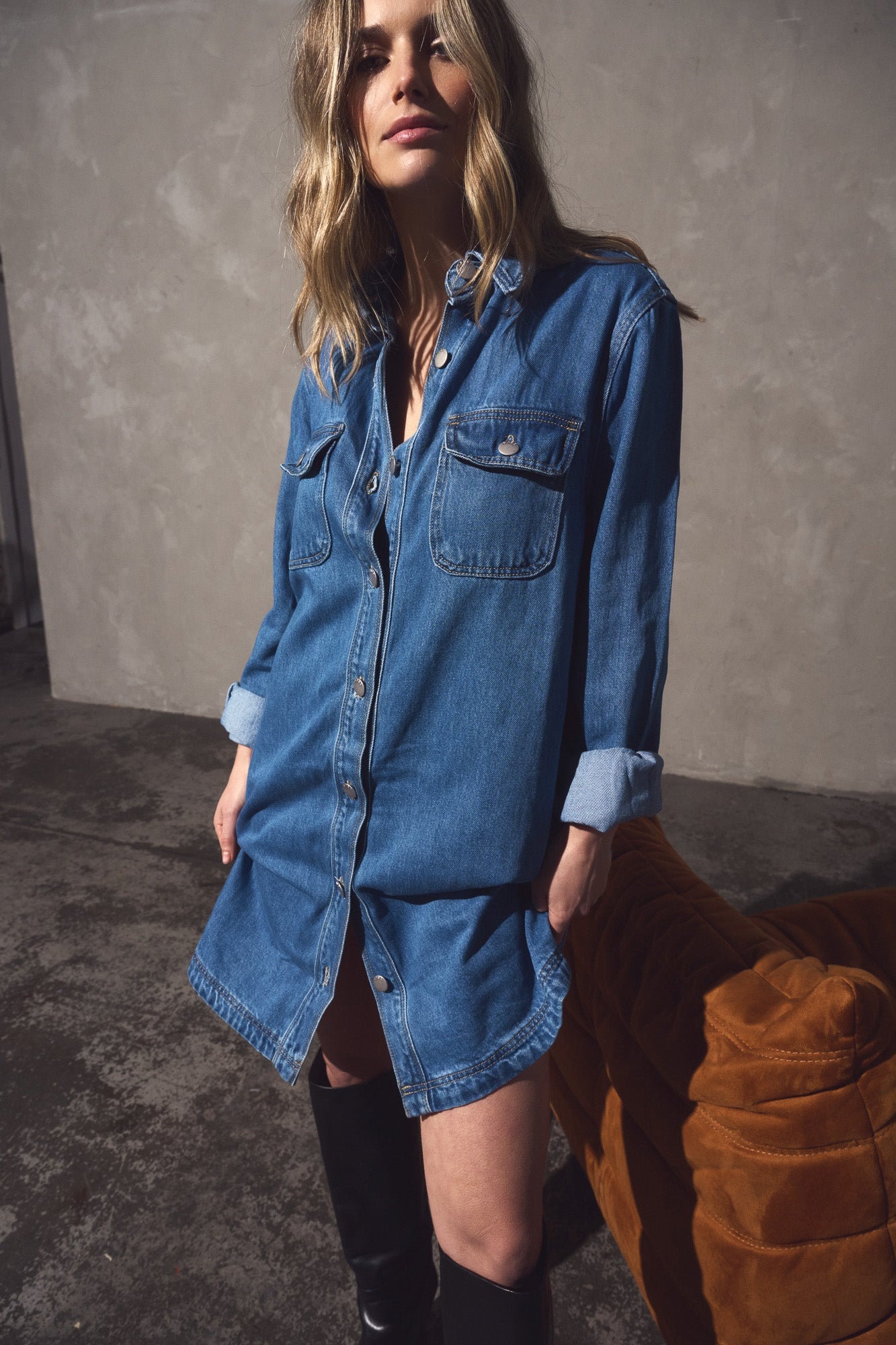Sass Aveline Denim Shirt Dress - Image 3