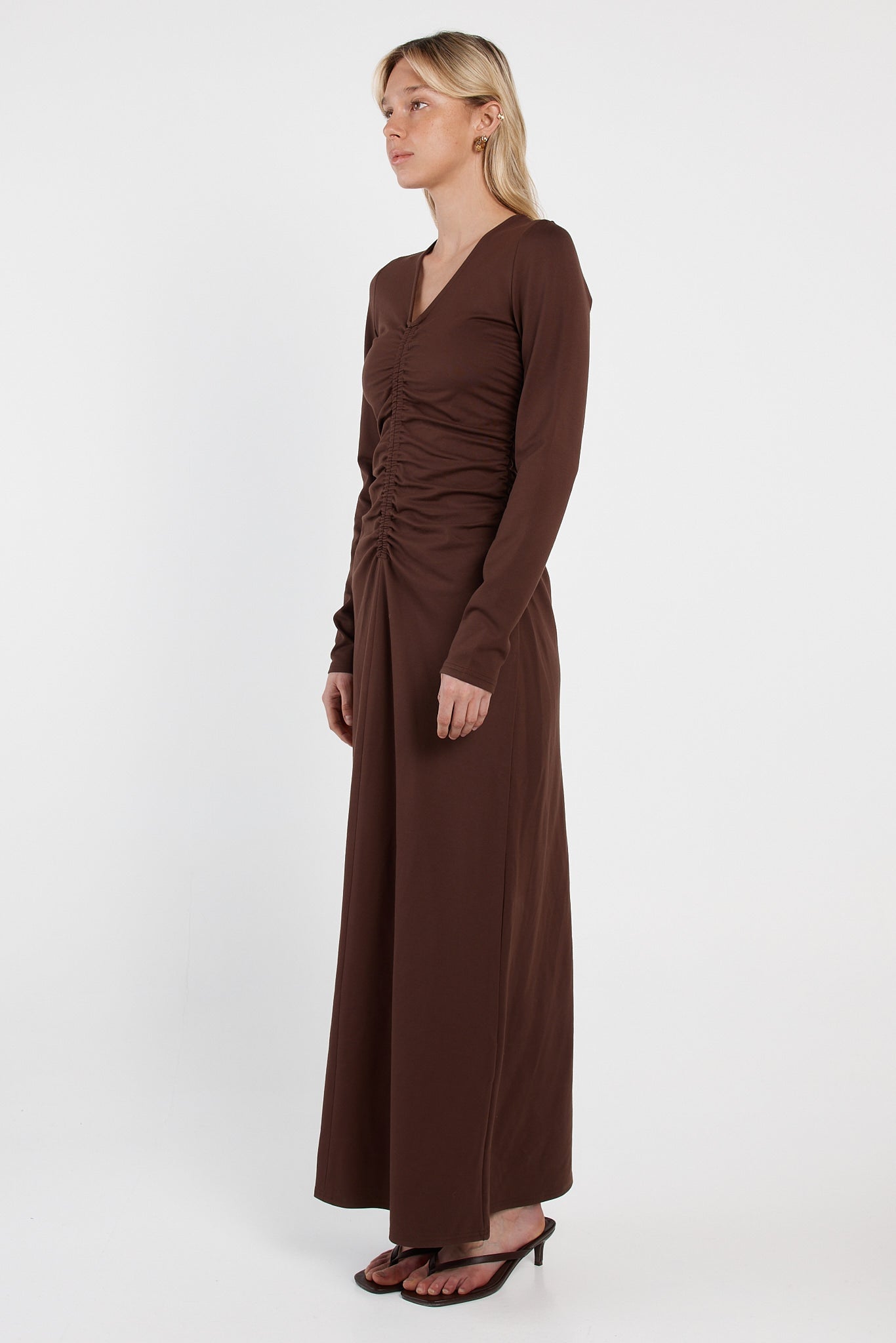 MNSASS211026013249044_3 Sass Abia Gathered Front Jersey Dress - Image 3