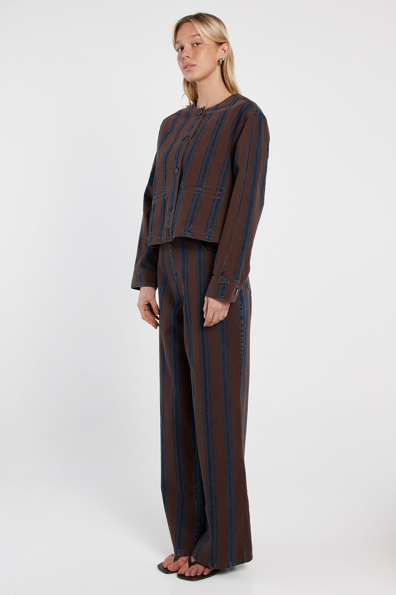 Sass Maja Stripe Denim Jacket - Image 3