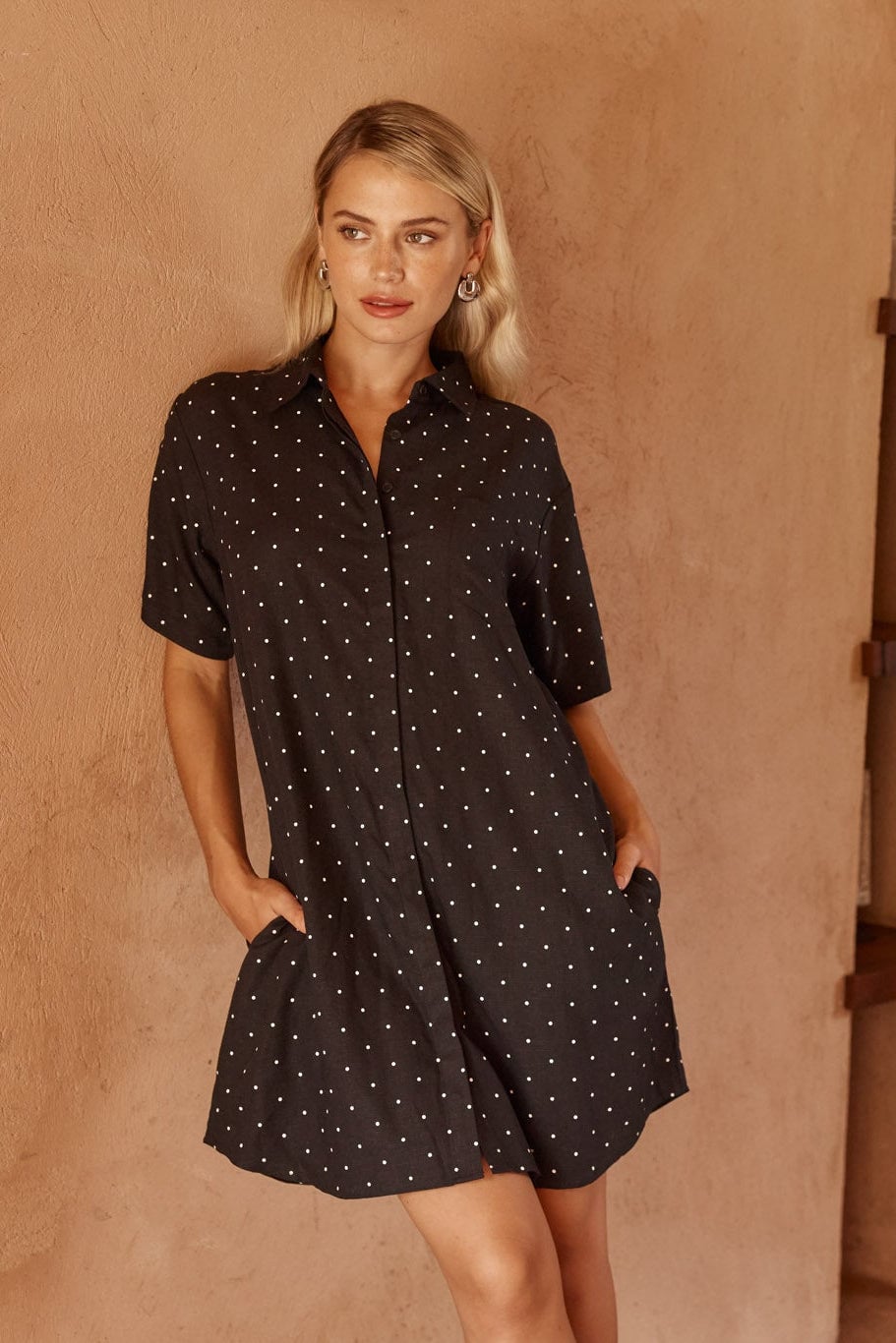 Sass Lizzie Spot Shirt Dress - Image 1