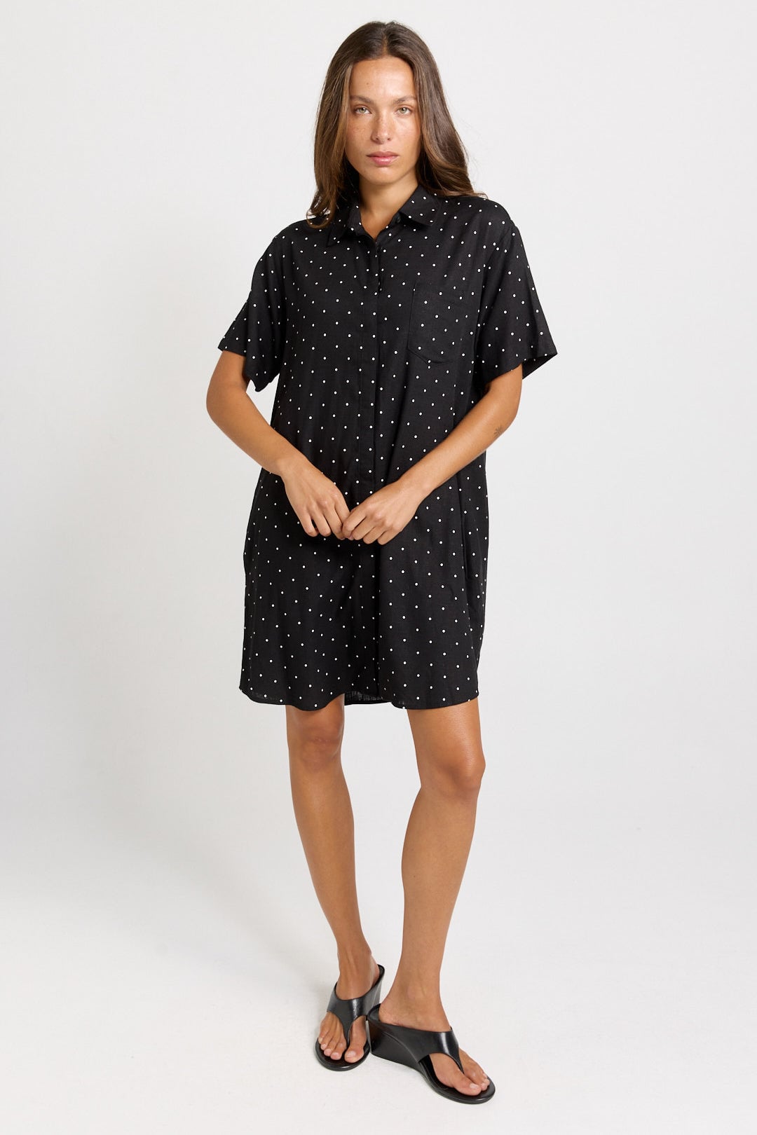 Sass Lizzie Spot Shirt Dress - Image 2