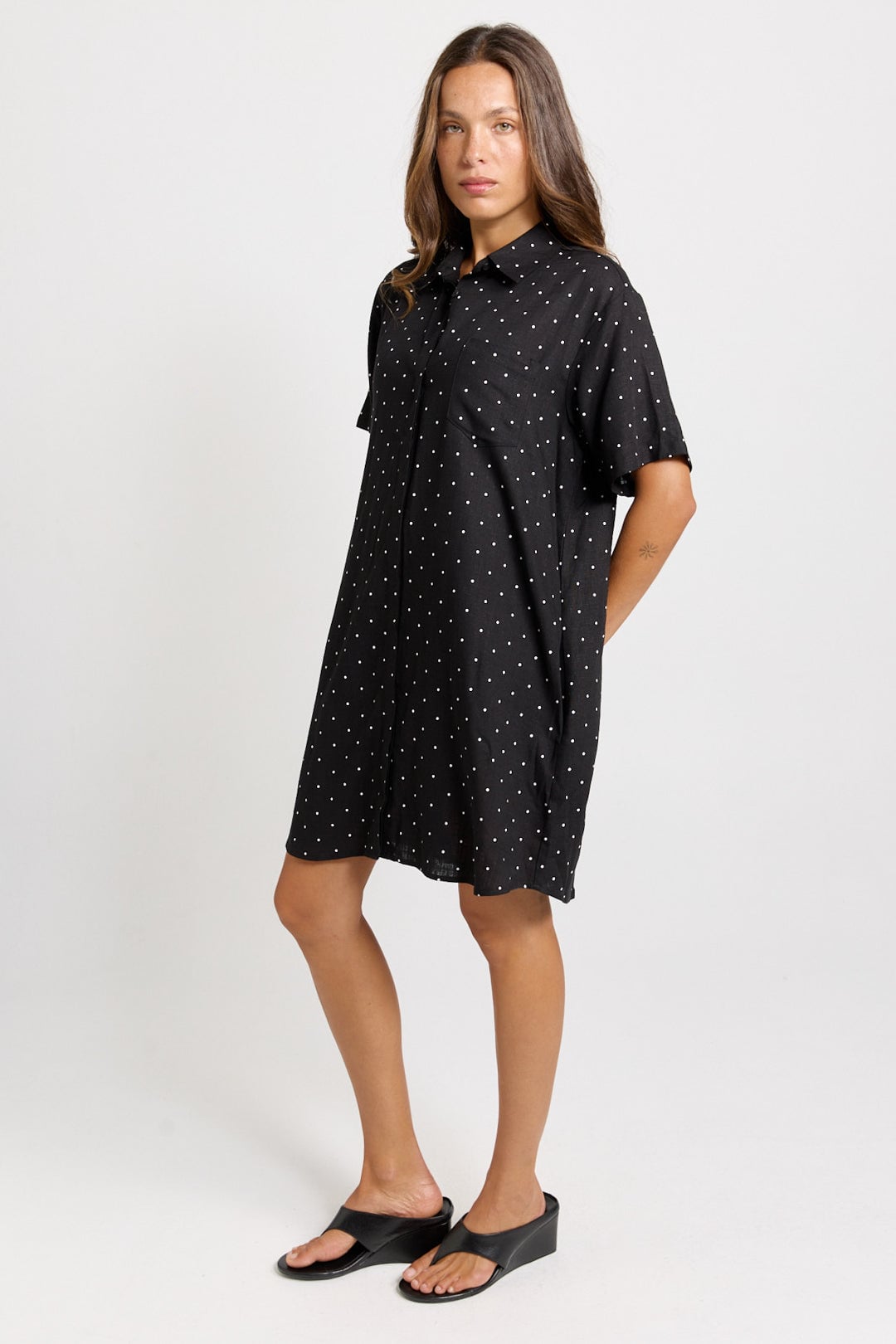 Sass Lizzie Spot Shirt Dress - Image 3