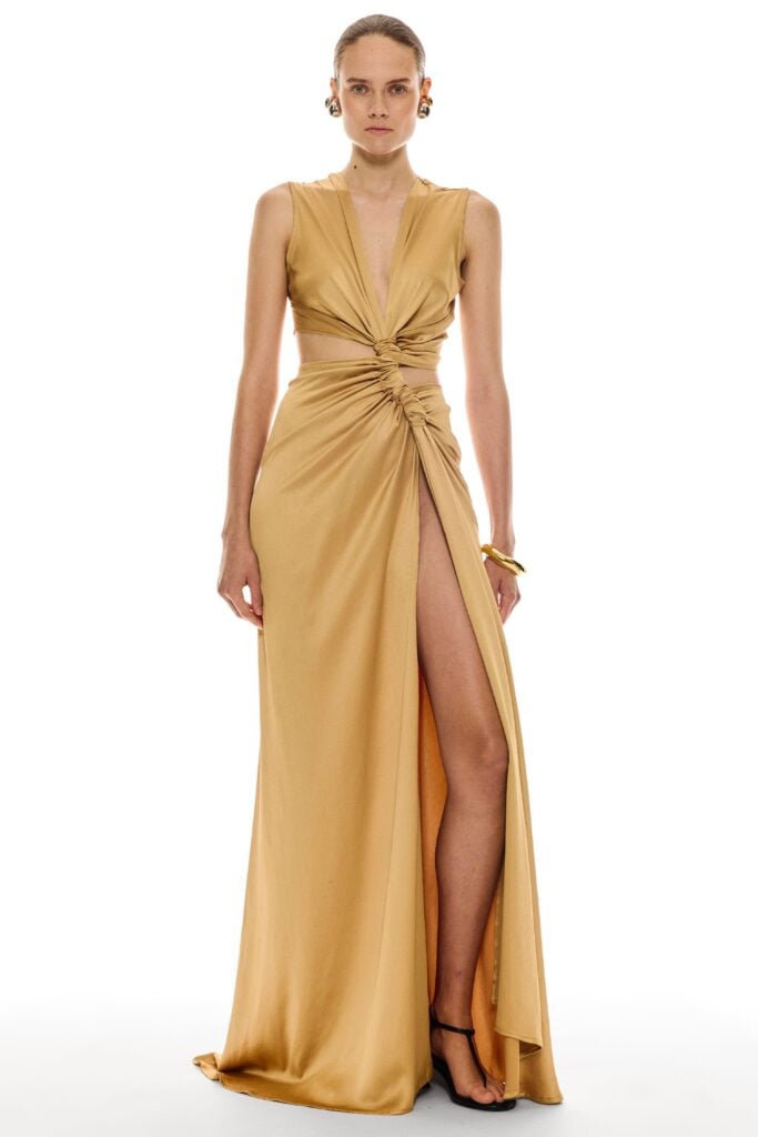 Sid Neigum Satin Triple Loop Dress - Image 1