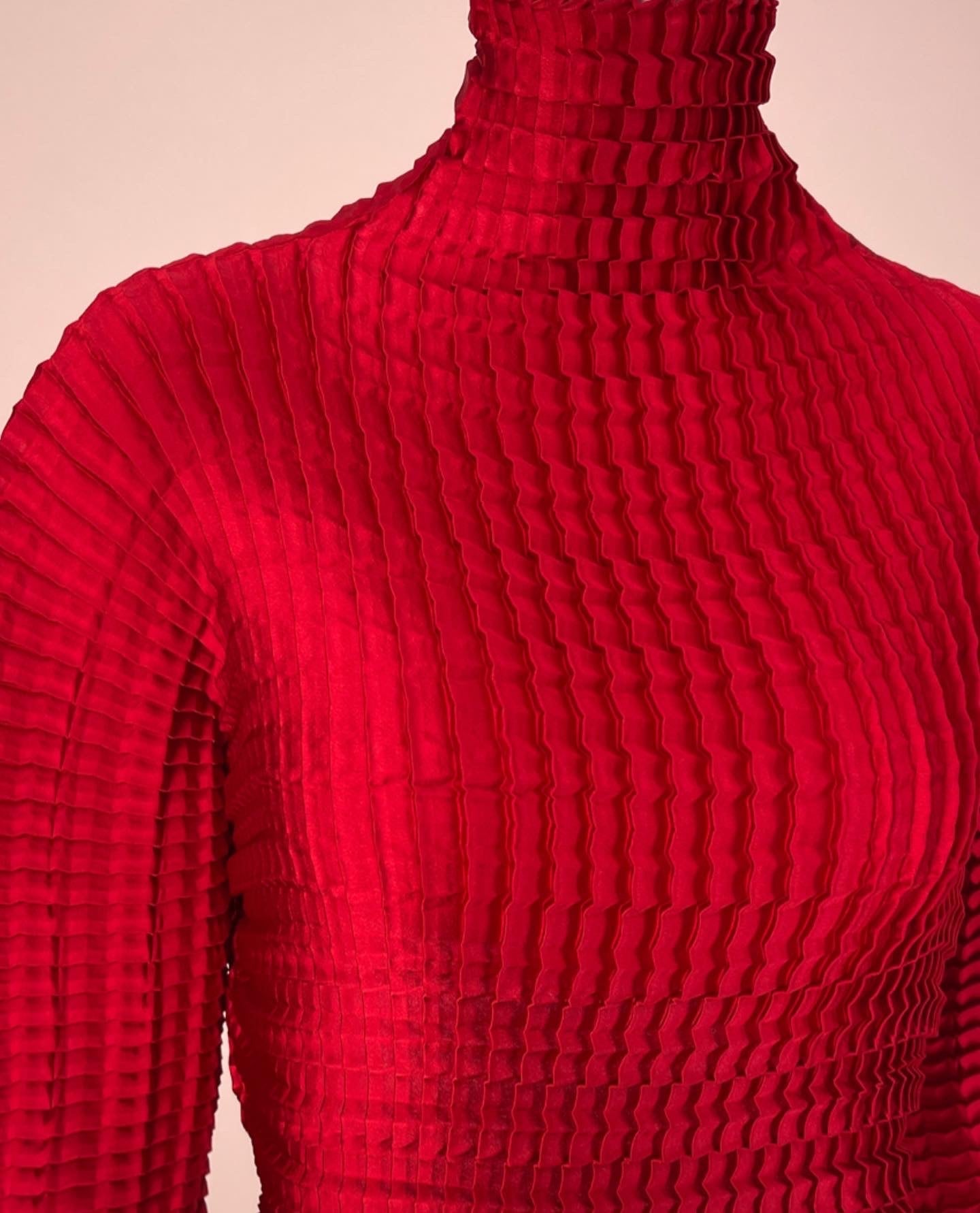 MNSDN051026013554320_3 Sid Neigum Double Pleated Mock Neck Blouse - Image 3