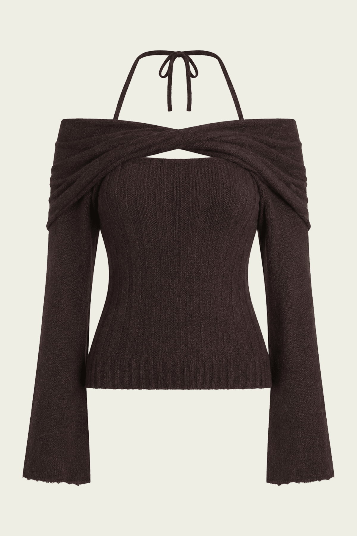 Simkhai Cambria Long-Sleeve Off-Shoulder Top - Image 1