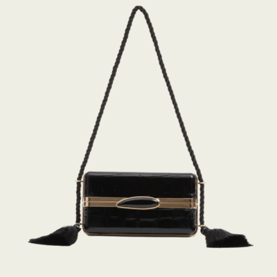 Simkhai Roma Croc-Embossed Leather Shoulder Bag - Image 1