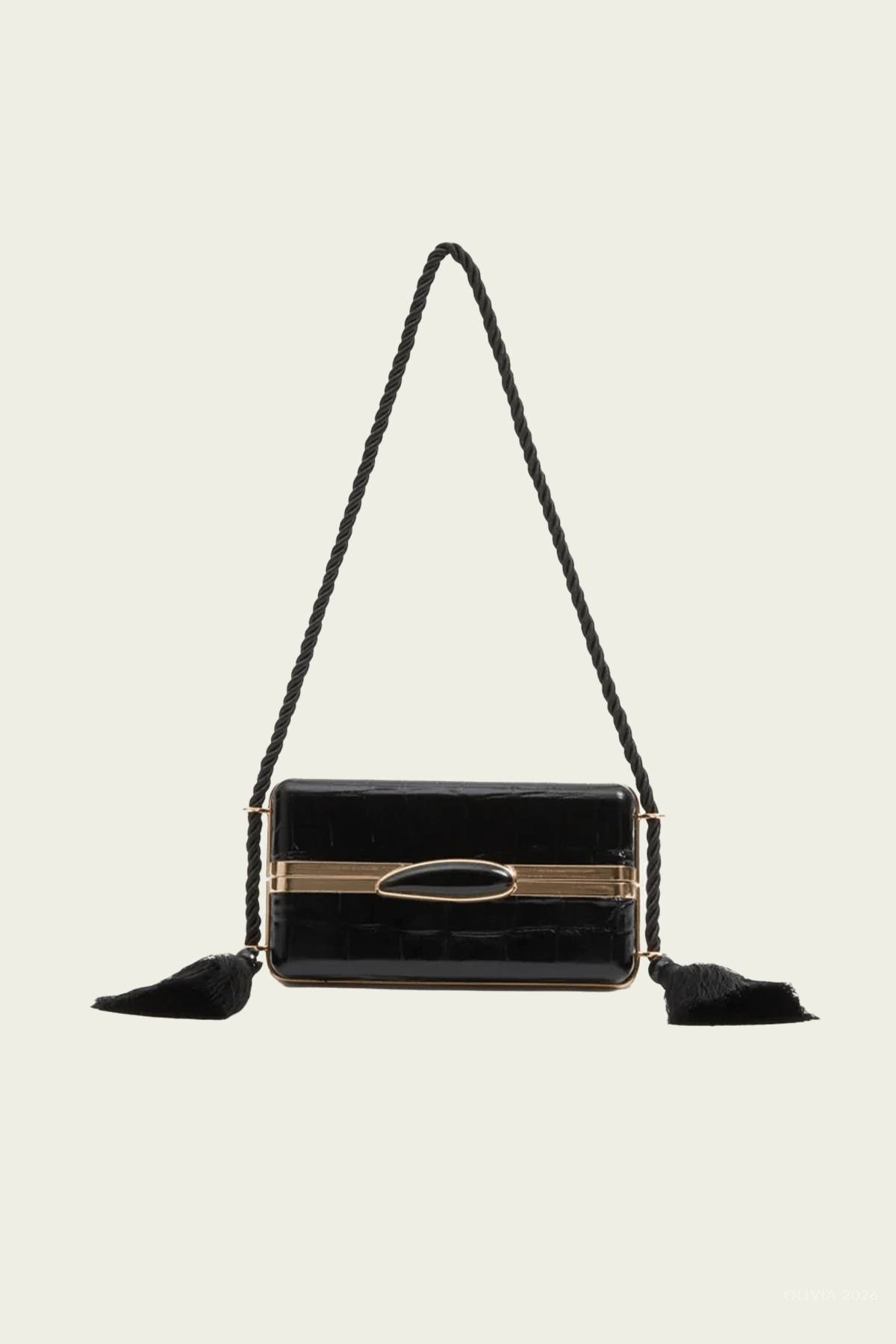 Simkhai Roma Croc-Embossed Leather Shoulder Bag - Image 1