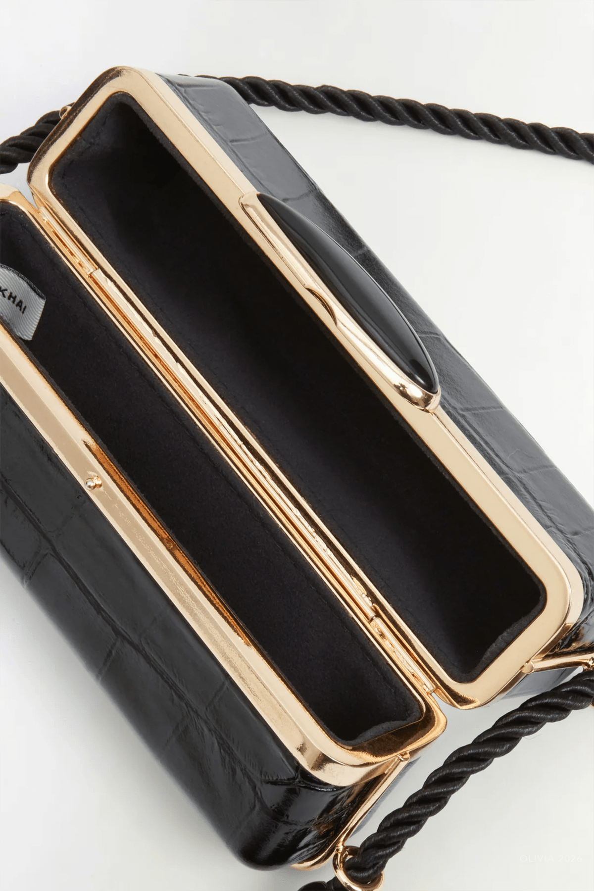 Simkhai Roma Croc-Embossed Leather Shoulder Bag - Image 3
