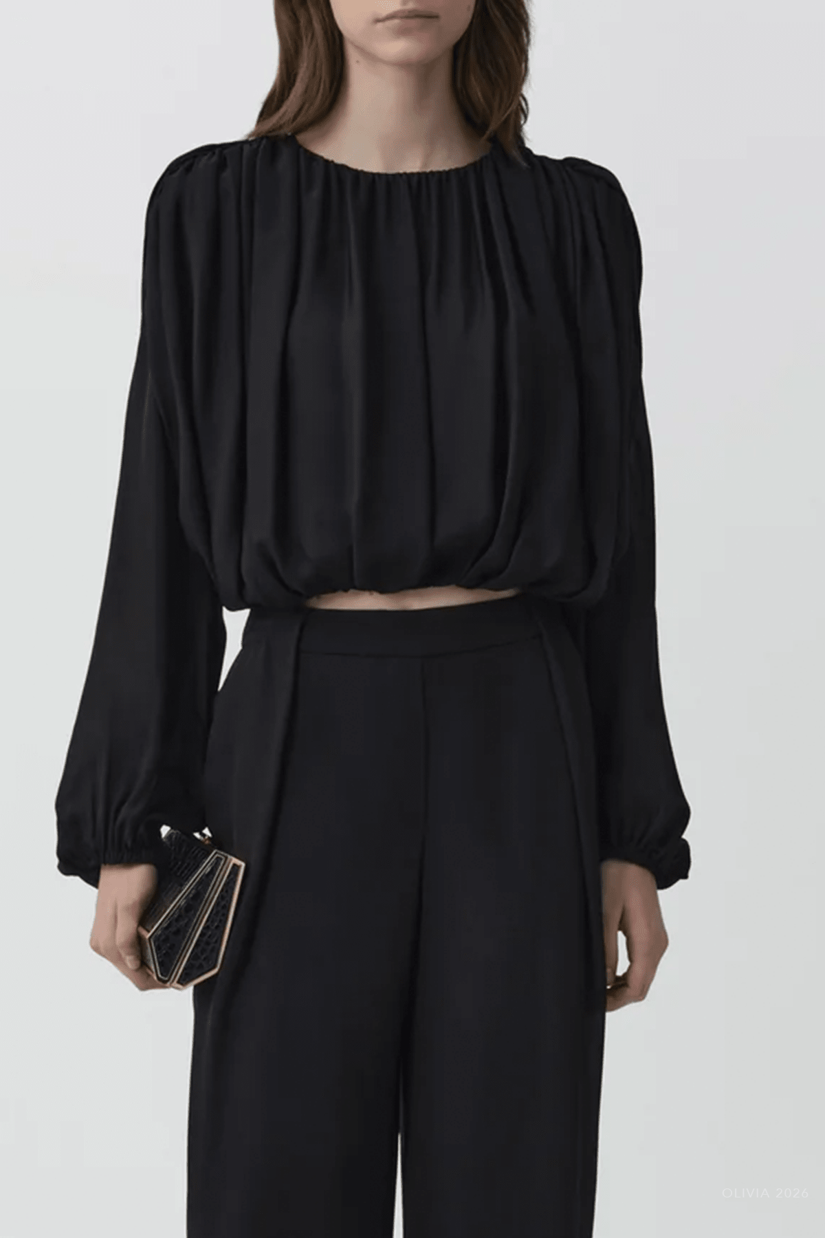MNSIMK041026044150097_2 Simkhai Frida Silk Georgette Top - Image 2