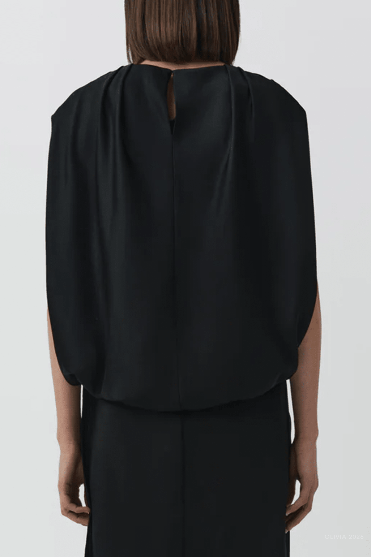 Simkhai Bella Satin Cape Top - Image 3