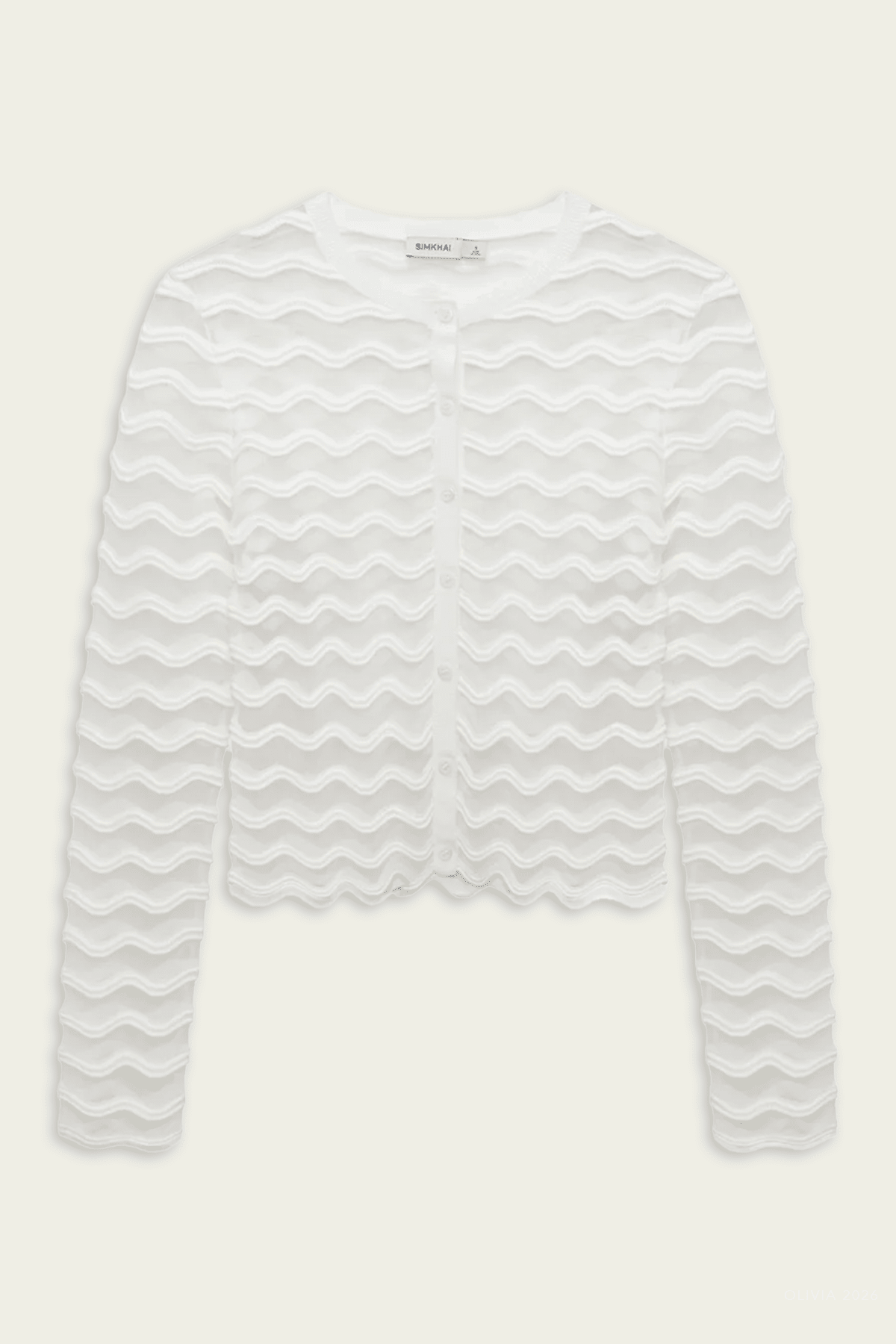 Simkhai Maxime Wavy Knit Cardigan - Image 1