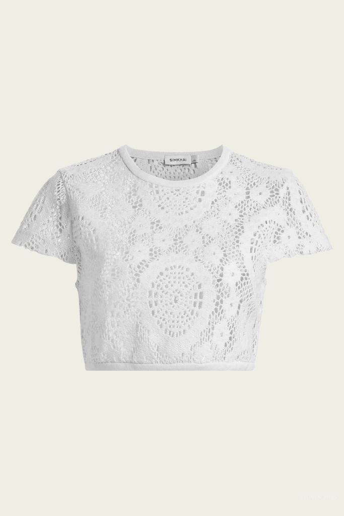 Simkhai Lidie Crochet Lace Top - Image 1