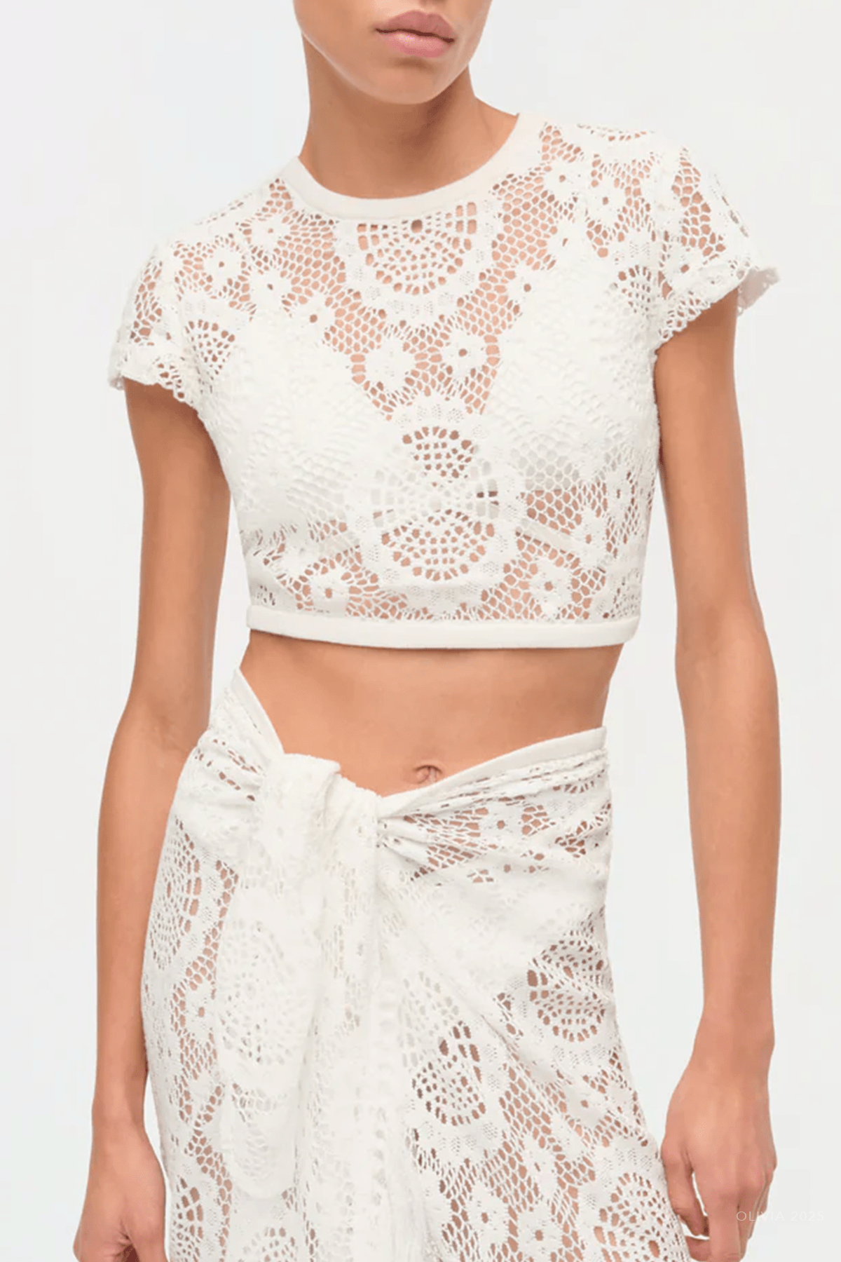 Simkhai Lidie Crochet Lace Top - Image 2