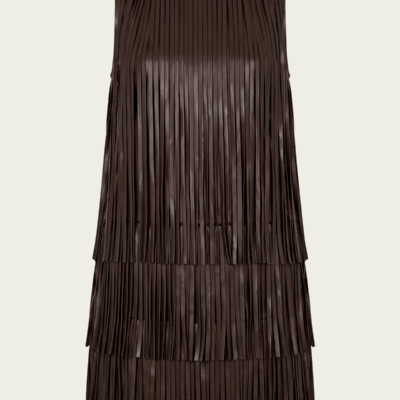 Simon Miller Sina Vegan Leather Fringe Dress - Image 1