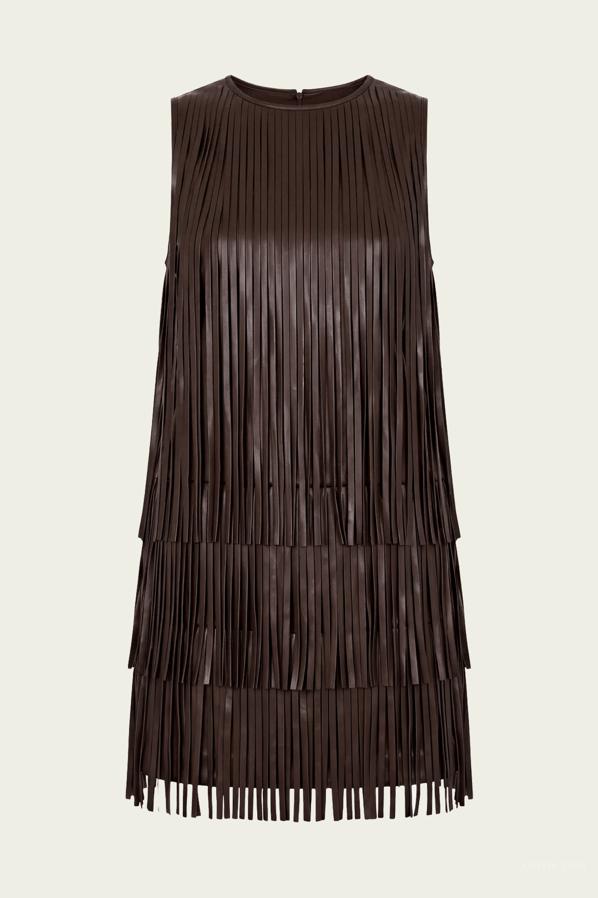 Simon Miller Sina Vegan Leather Fringe Dress - Image 1