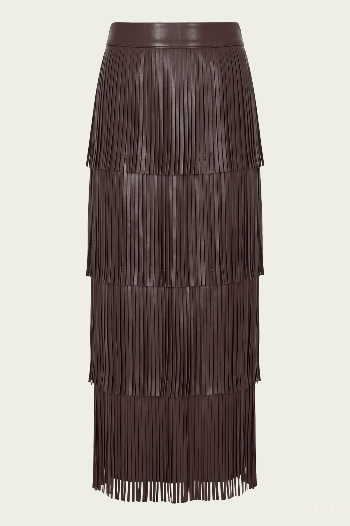 Simon Miller Za Za Vegan Leather Fringe Skirt - Image 1