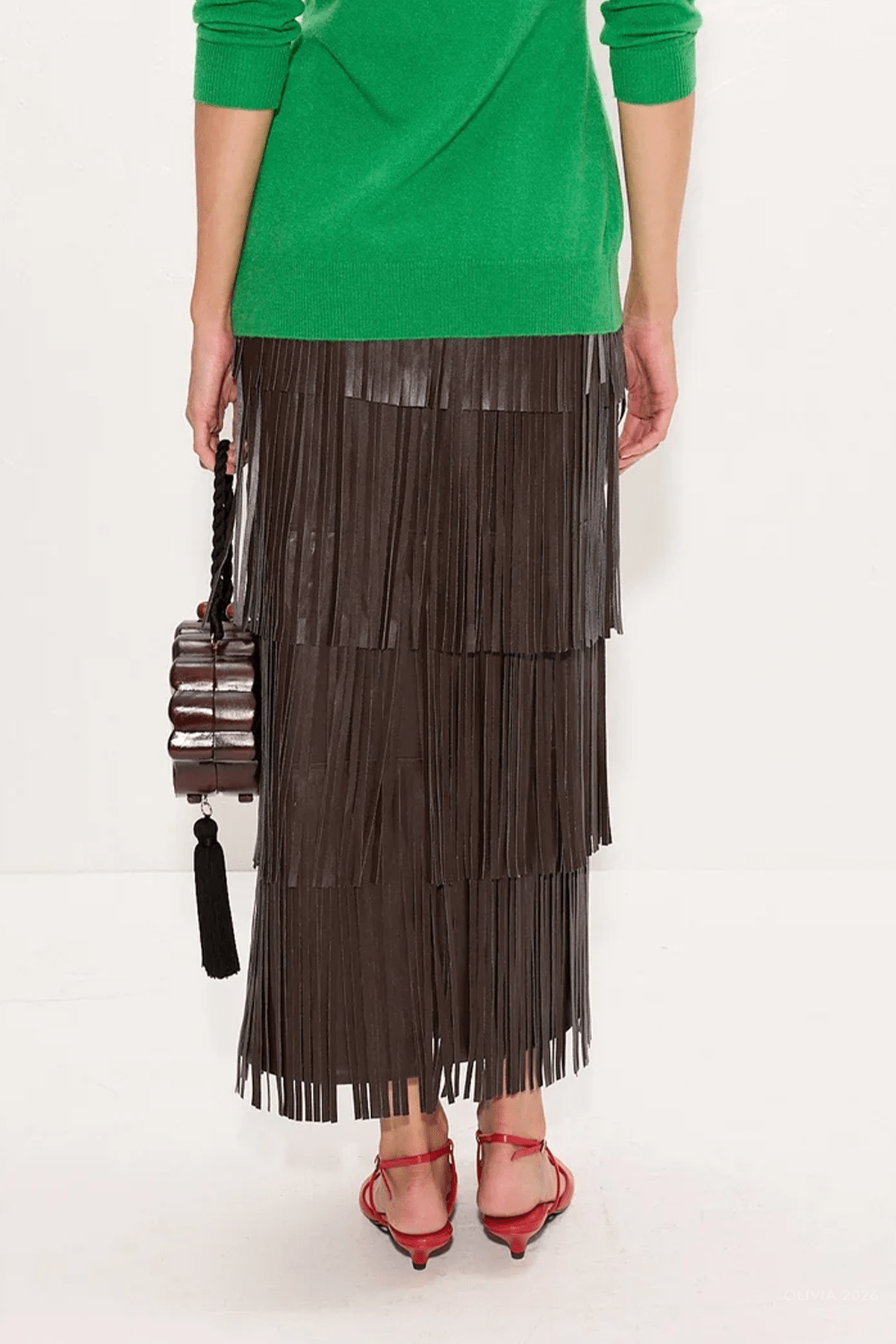 MNSIMO041026050955424_3 Simon Miller Za Za Vegan Leather Fringe Skirt - Image 3