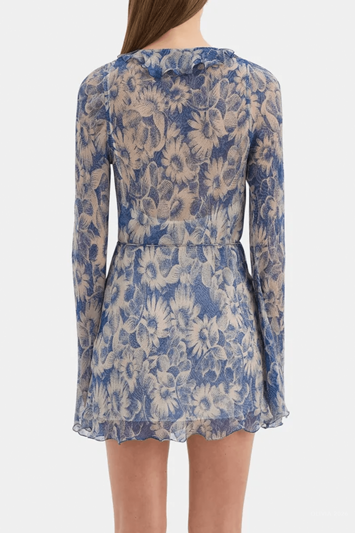 SIR. Lilia Ruffle Long-Sleeve Mini Dress - Image 3