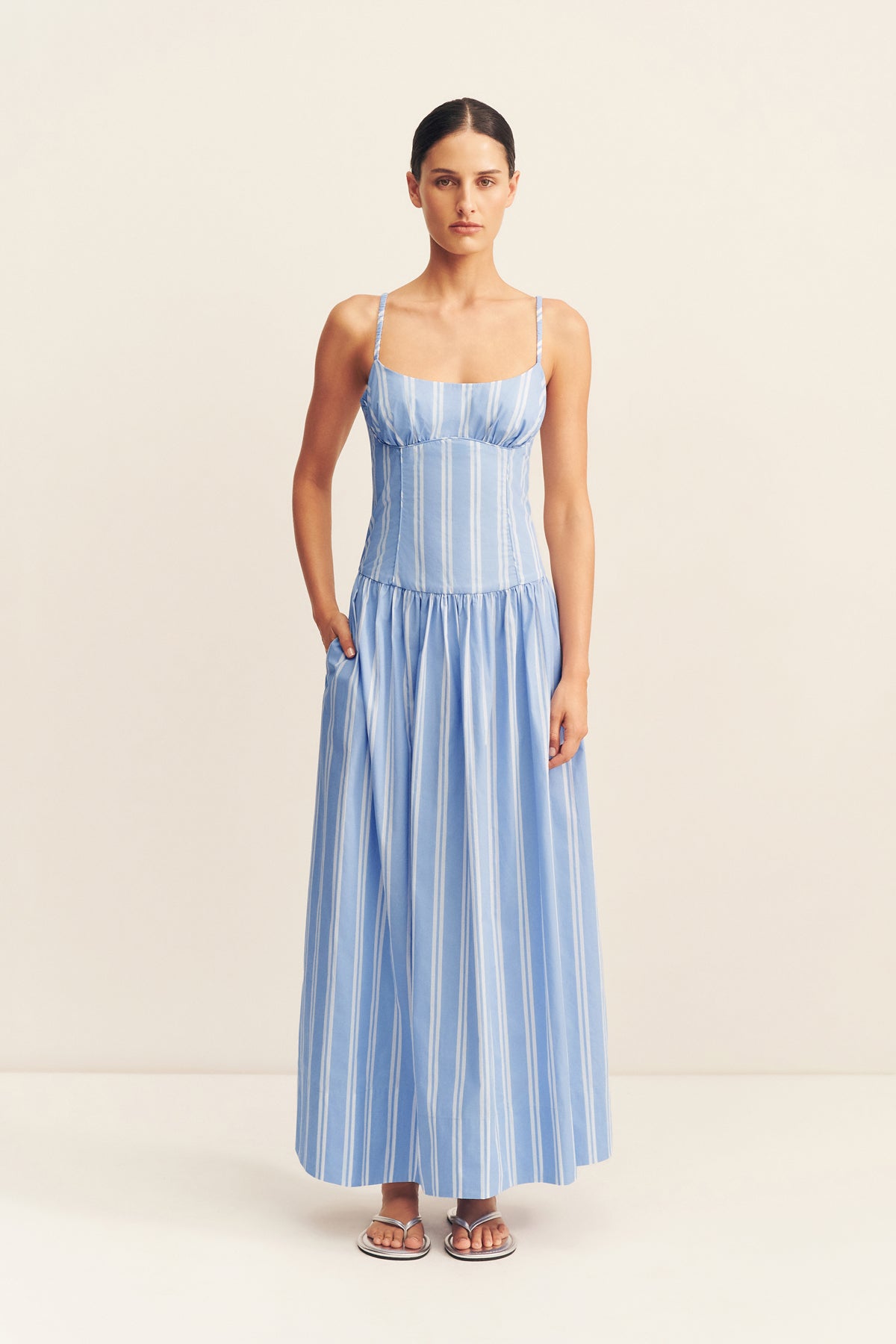 Shona Joy Omri Panelled Bustier Maxi Dress - Image 1