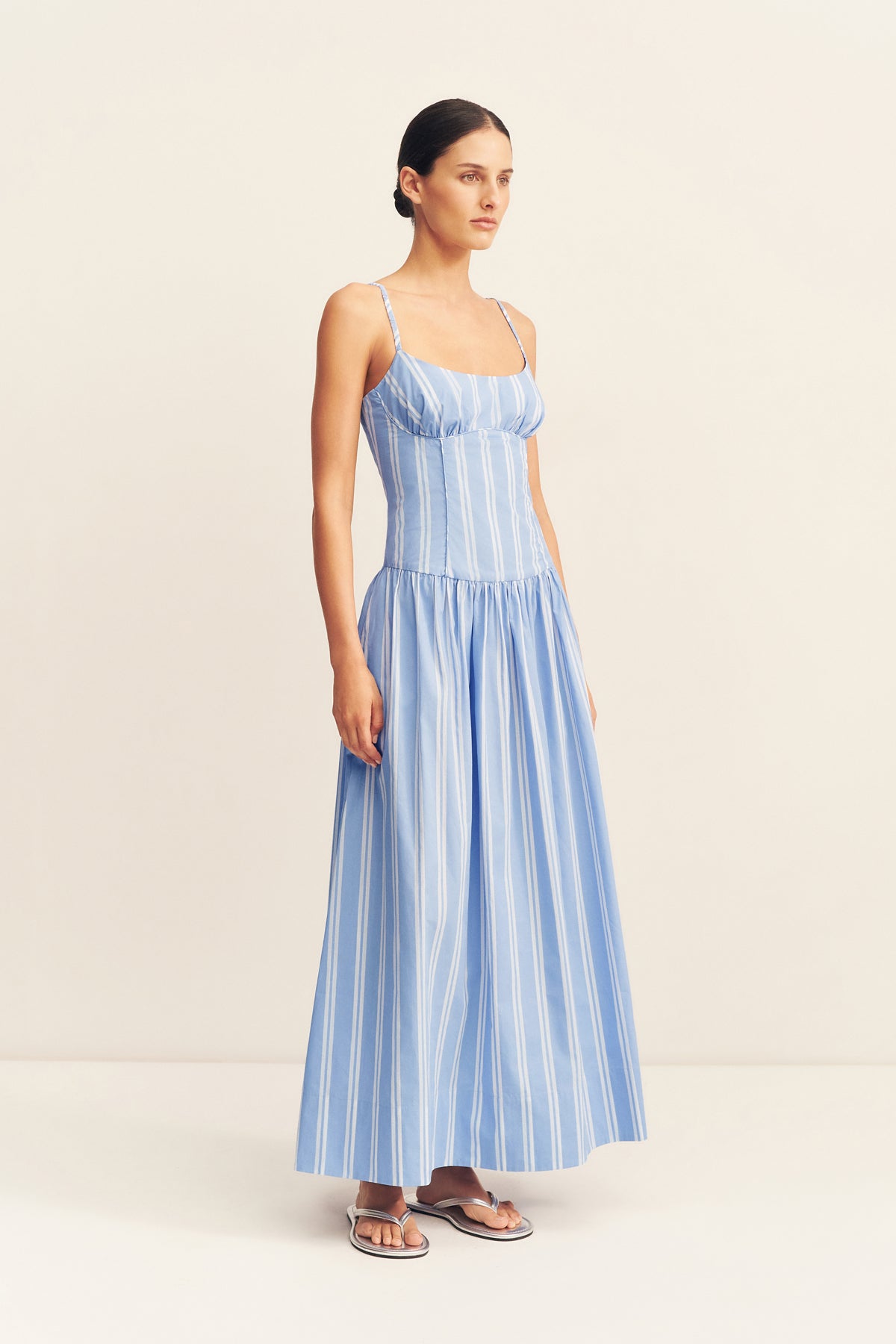 MNSJ041026043652003_3 Shona Joy Omri Panelled Bustier Maxi Dress - Image 3